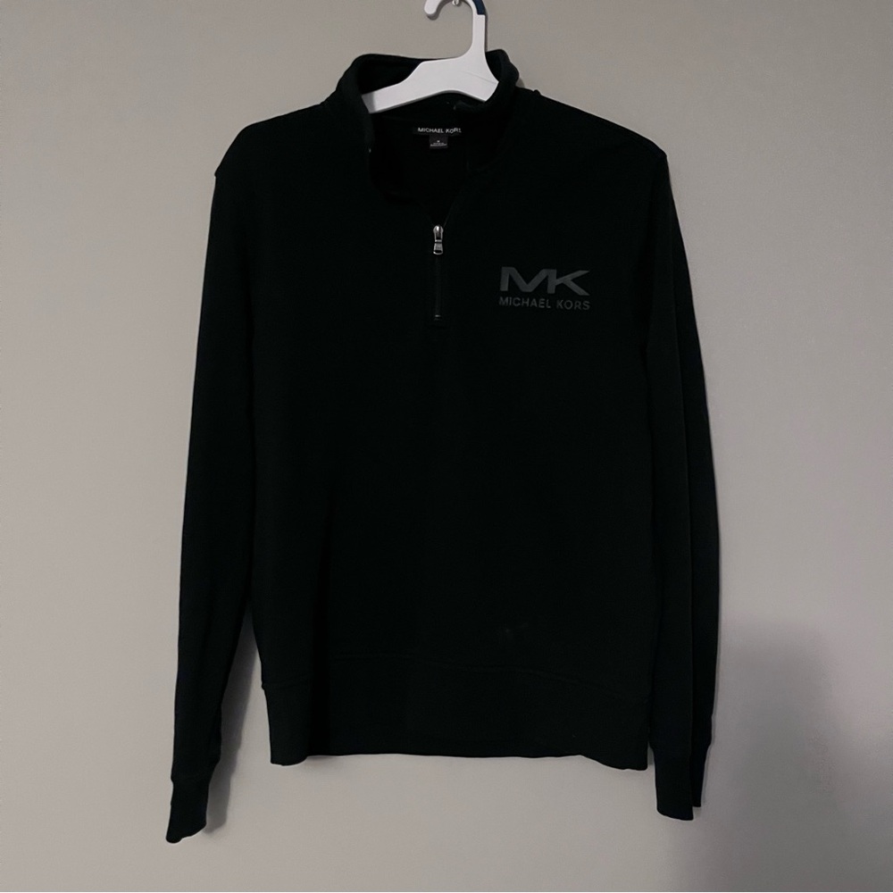 Michael Kors Men's Black Zip-Up Sweater